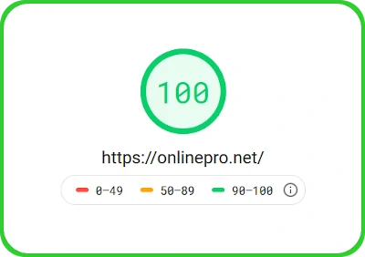 Google Audit Ergebnis von onlinepro.net